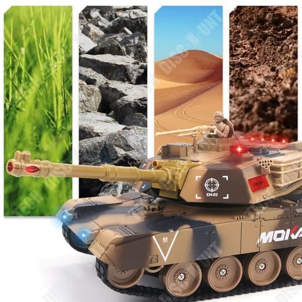 TD® överdimensionerad barnpojkeleksak Battle Fjärrkontroll Tankbilmodell terrängbandsfordon