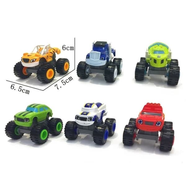 Leksaker - Blaze Monster Machines - Set med 6 skotrar - ABS-plast - För barn från 3 år och uppåt - Blandat