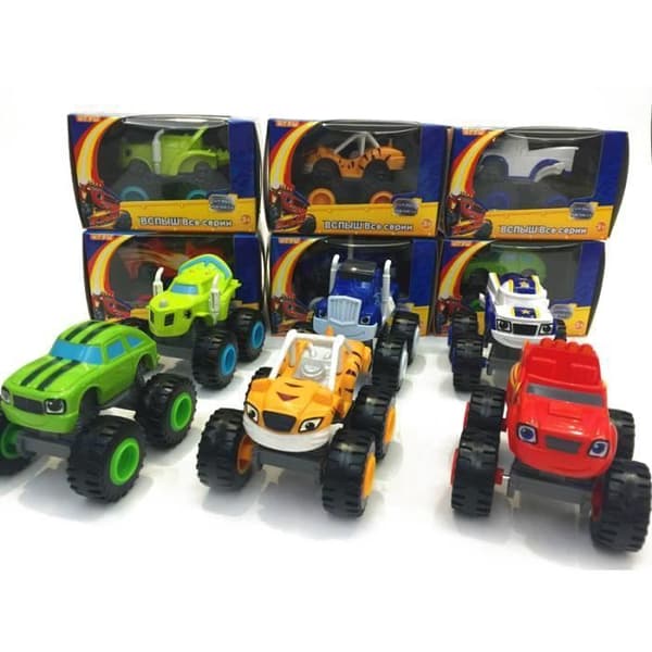 Leksaker - Blaze Monster Machines - Set med 6 skotrar - ABS-plast - För barn från 3 år och uppåt - Blandat