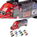 Miniatyrbild 1 av 4: Barnleksak - Transportbil + 12st Liten bil + Grävmaskin - Fordonsform - Röd - Blandat