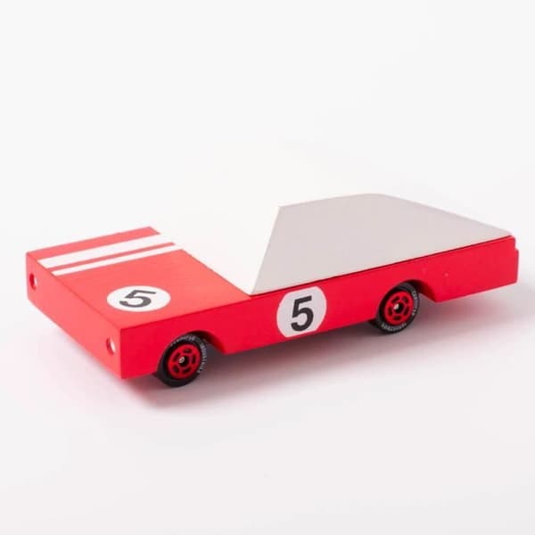 Röd Candycar träbil - Candylab - CandyCar modell - För barn och vuxna