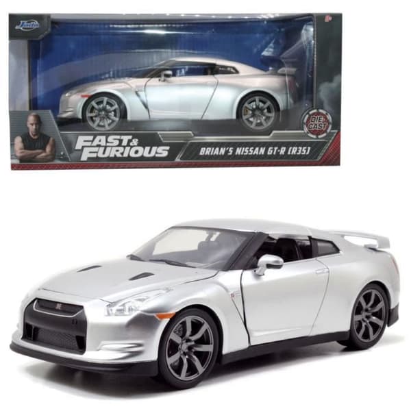 Die Cast Fordon - JADA - Nissan GT-R R35 - Grå - Fast and Furious - För Barn
