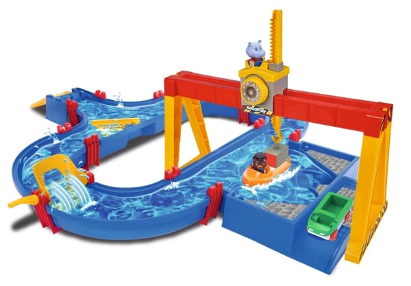 Aquaplay ContainerPort, Vannkanalsystem, 3 år, Blå, Flerfarget