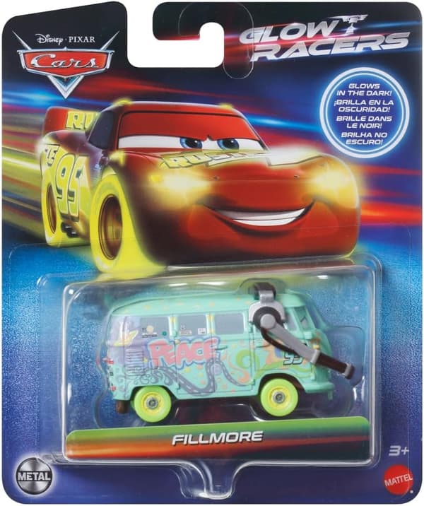 Leksaker Disney Cars Bilar metall Glow Racers Självlysande Fillmore Bussen