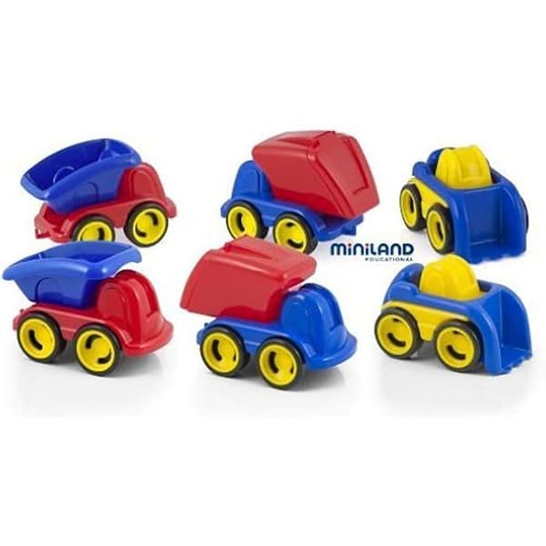 Miniland Stycke Miniland27469 Minimobil Dumpy Set med 6 lådor, Flerfärgad, Liten