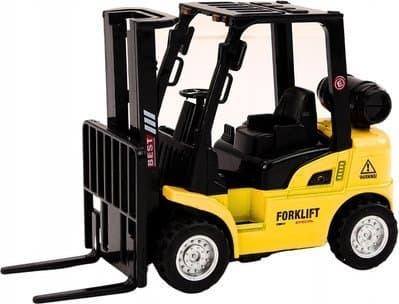 LeanToys Forklift Friction Drive Metall Gul