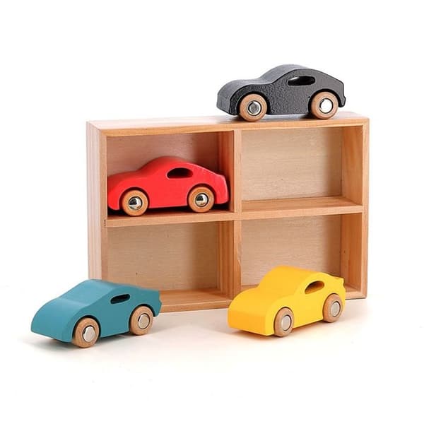 Vilac - Set med 4 träbilar Super cars