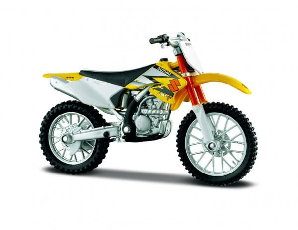 Suzuki RM-Z250 metallmodell med stativ 1/18