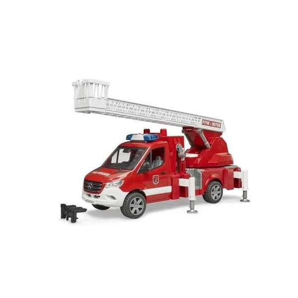 Brandbil - Bruder - 2673 - Mercedes Benz Sprinter - Teleskopstege - Vattenpump - Ljud och ljus