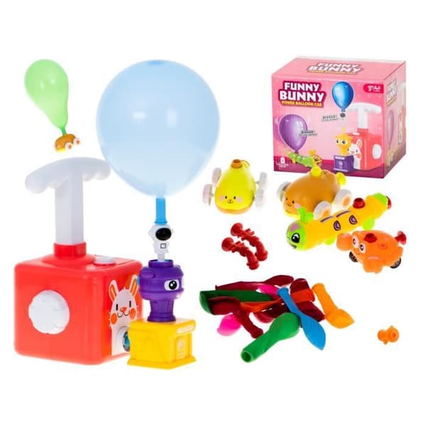 IKONKA - Aerodynamisk Bil Ballongkastare Kanin - Röd - Baby