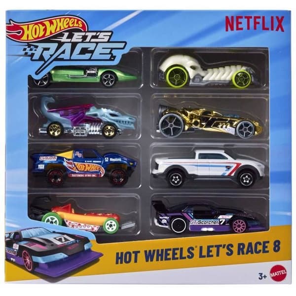 Hot Wheels - Set med 5 fordon Let’s Race - Fordon i skala 1/64 - Hot Wheels - JGK18