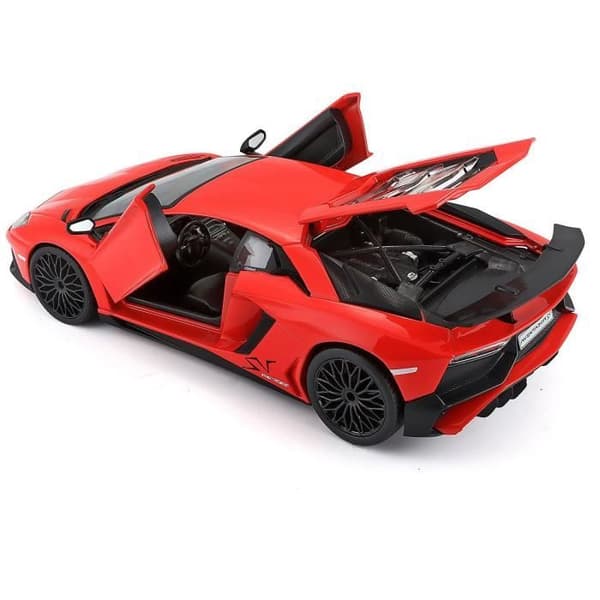 Lamborghini Aventador LP 750-4 SV Metal Car - BBURAGO - Röd och Svart - För pojkar från 3 år och uppåt