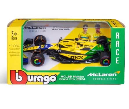 Formel 1 Bil 1:43 McLaren MCL38 2024 Piastri Senna Livery