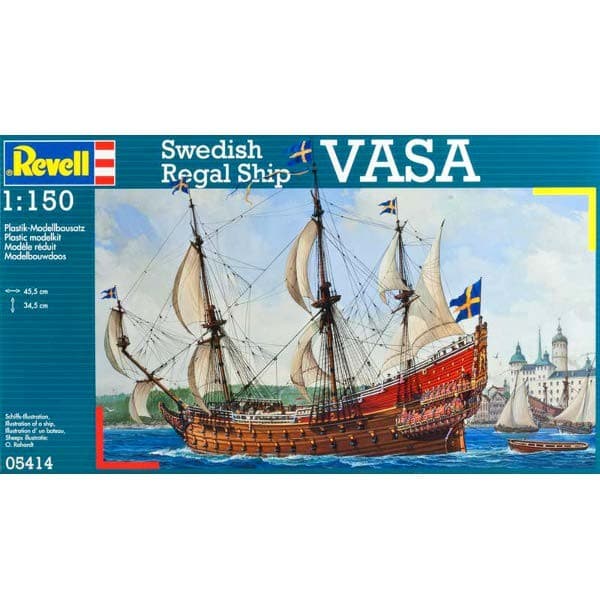 Revell Swedish Regal Ship VASA, Pienoismallipurjelaiva, Kokoamispakkaus, 1:150, VASA, Muovi, Ylempi keskitaso