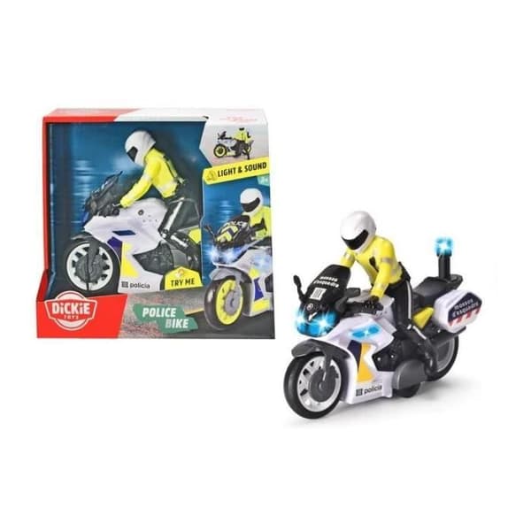 Polis motorcykel ljus och ljud