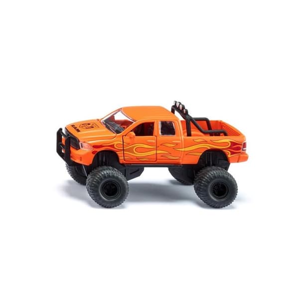 Dodge RAM 1500 modell med Siku ballongdäck skala 1:50 svart/orange