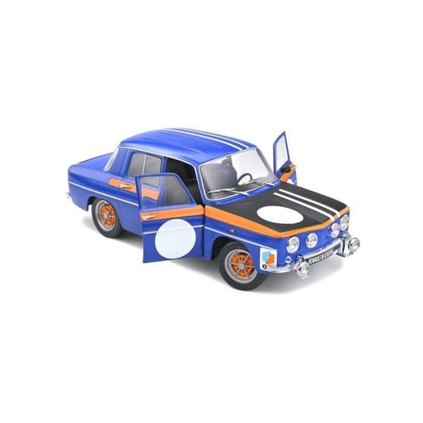 Miniatyrbil - SOLIDO - RENAULT 8 R8 1300 COUPE GORDINI 1967 - Blå - Orange - Skala 1:18