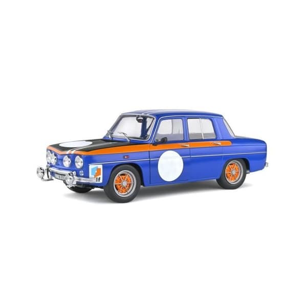 Miniatyrbil - SOLIDO - RENAULT 8 R8 1300 COUPE GORDINI 1967 - Blå - Orange - Skala 1:18