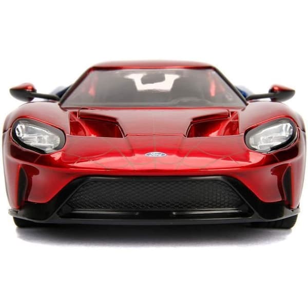 Jada Marvel Spiderman 2017 Ford GT 1:24 miniatyrfordon - flerfärgad