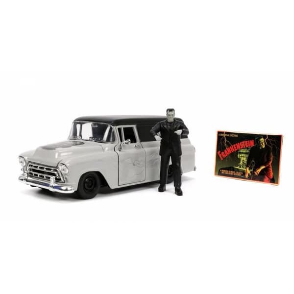 Diecast-modeller - Chevrolet Suburban Frankenstein med figur 1957 1/24 Jada