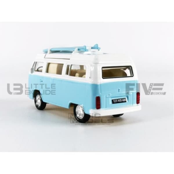 Samlarbil i miniatyr - NOREV 1/43 - VOLKSWAGEN T2B Husbil - 1973 - Blå - 841100