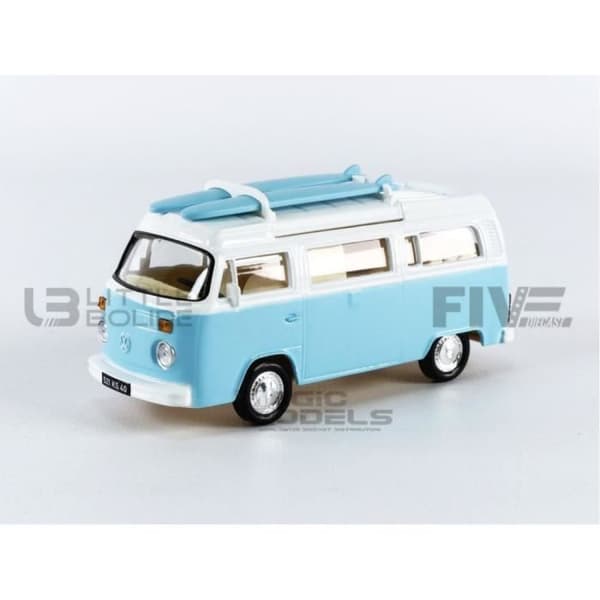 Samlarbil i miniatyr - NOREV 1/43 - VOLKSWAGEN T2B Husbil - 1973 - Blå - 841100