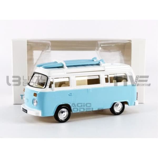 Samlarbil i miniatyr - NOREV 1/43 - VOLKSWAGEN T2B Husbil - 1973 - Blå - 841100