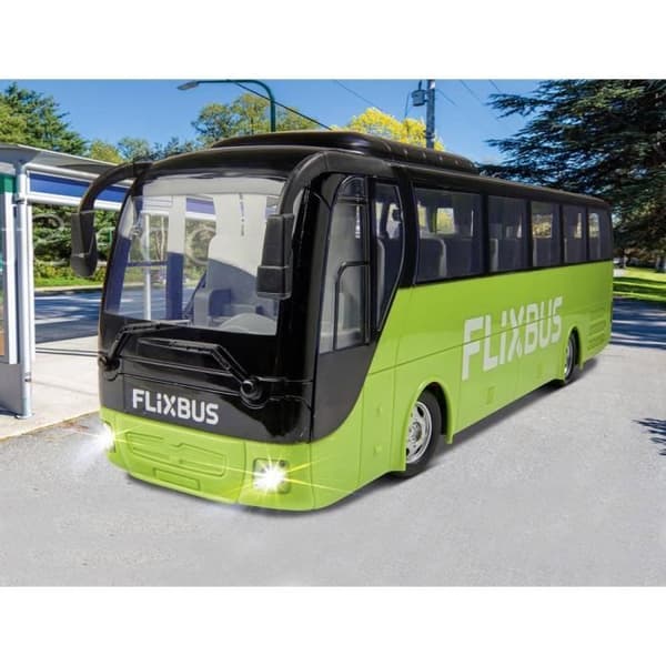 Carson Modellsport 907342 FlixBus elektrisk RC-buss med batteri, laddare och batterier för sändare