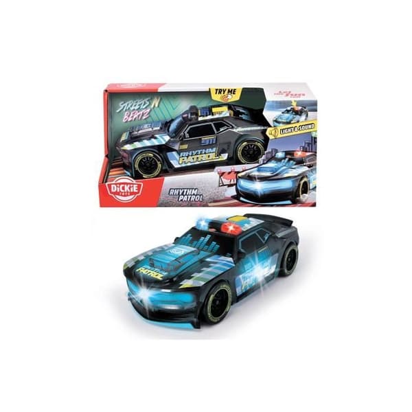 Dickie Car - Light Streak Rhythm Patrol 20cm - Ljud- och ljusfunktioner - För barn från 3 år