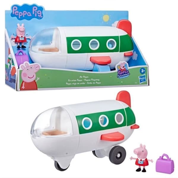 Peppa Pig’s plane – Peppa’s Adventures – med 1 Miss Rabbit statyett