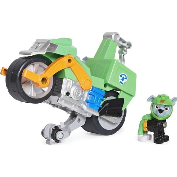 Paw Patrol Retro-Friction motorcykelleksak med avtagbar stenig figur - Paw Patrol - För barn från 3 år och uppåt