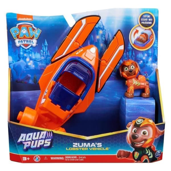 Paw Patrol - Zuma - Fordon + Aqua Pups Figurer - Från 3 år