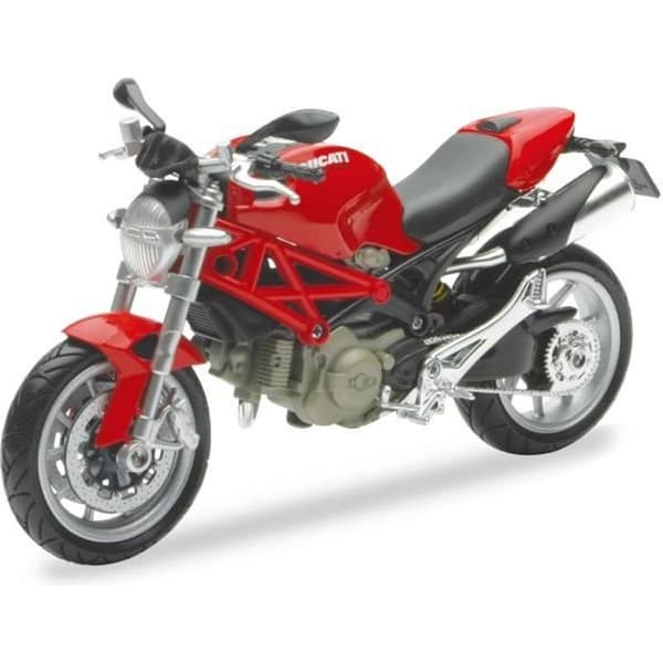 Miniatyrmotorcykel - NEWRAY - Ducati Monster 1100 - 1/12 - 17 cm - Röd - Blandat