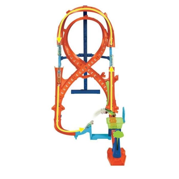 Hot Wheels®-Grand Huit Stunt-Set 2 spår, 1 Hot Wheels HMB15 bil