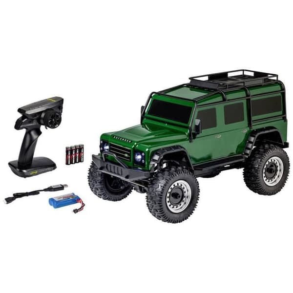 CARSON Land Rover Defender Electric RC Terrängfordon Grön 1:8 4WD