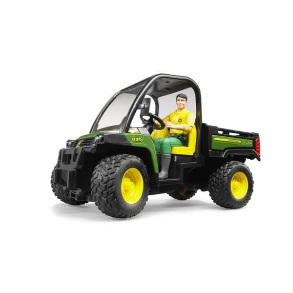 John Deere Gator XUV855D terrängfordon med statyett - BRUDER
