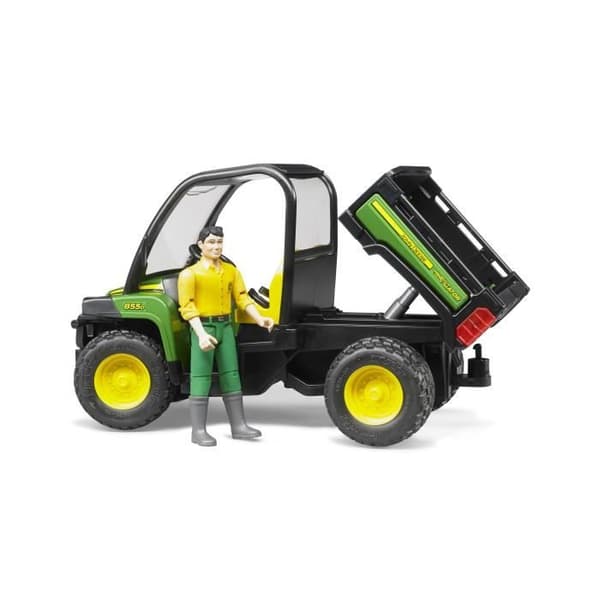 John Deere Gator XUV855D terrängfordon med statyett - BRUDER