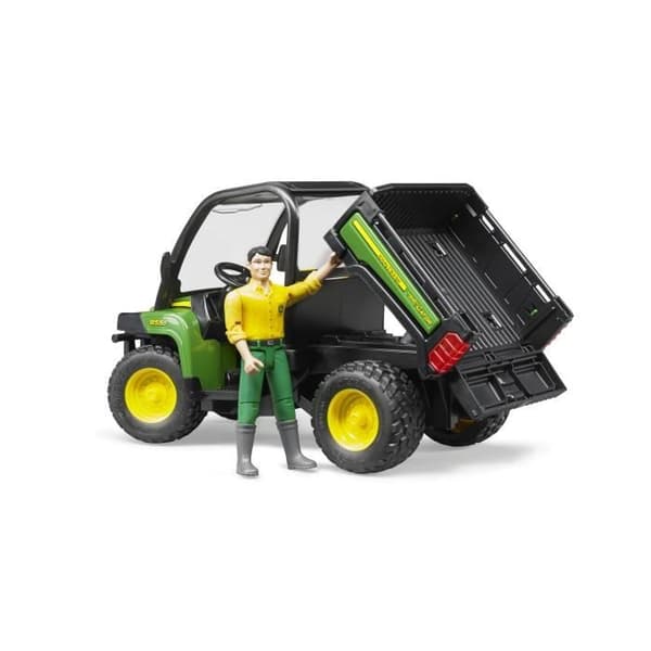 John Deere Gator XUV855D terrängfordon med statyett - BRUDER