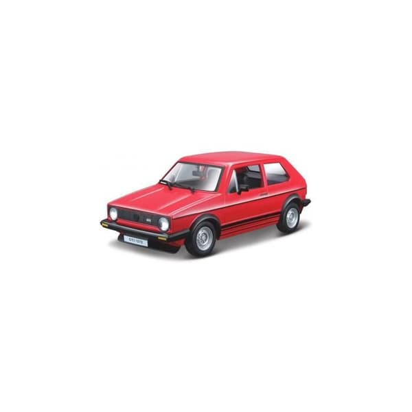Monterade miniatyrer - Volkswagen Golf MKI GTI röd 1979 1/24 Burago