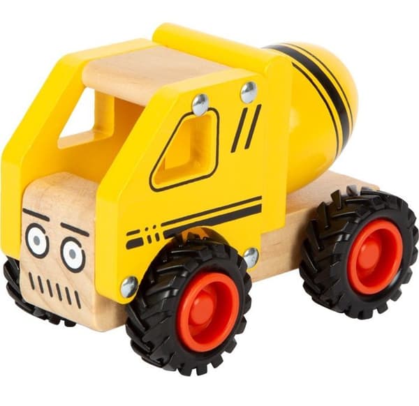 Träfordon - Small foot company - Betongblandare - Gul - 100% FSC - För barn från 12 månader