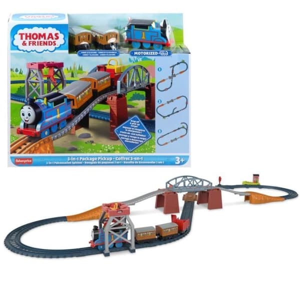 3 i 1 box set - MATTEL - Thomas och hans vänner - TrackMaster - Thomas lokomotiv med Annie och Clarabel trailers