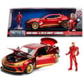 Miniatyrbild 2 av 4: Miniatyr die-cast - JADA - Chevy Camaro SS 2016 - Röd - Figur Iron Man - 1:24