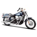 Miniatyrbild 2 av 4: Miniatyrmotorcykel - Maisto - Harley-Davidson FXDBI Dyna Street Bob 2006 - Skala 1:12 - Färg BLÅ - För vuxna