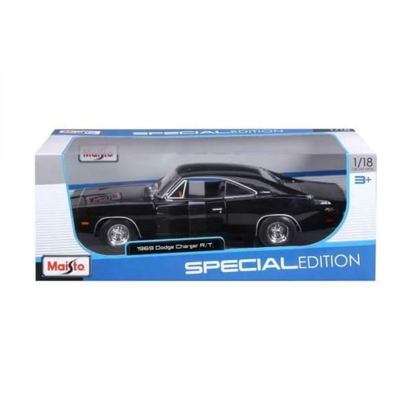 1/18 Bil - Dodge Charger R/T 1969 Svart
