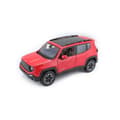 Miniatyrbild 1 av 5: Red Jeep Renegade metallfordon i 1/24:e skala från märket MAISTO för barn från 3 år och uppåt