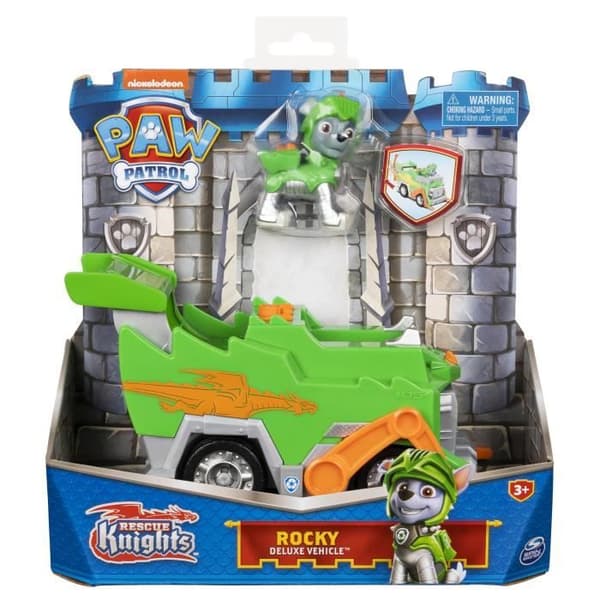 Fordon + Figur Rocky Rescue Knights Paw Patrol - PAW PATROL - Medeltida tema