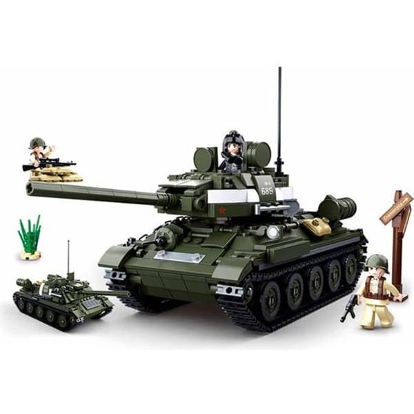 SLUBAN WWII WWII INTERLOCKING BRICK BYGGSET TANK TANK ALLIE HUNTER MILITÄRT VAPEN M38-B0689 SÅLD