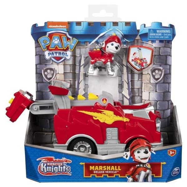 Fordon + figur Marcus Rescue Knights - PAW PATROL - Medeltida tema
