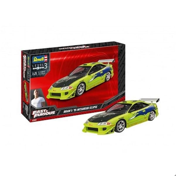 Modellsats - Revell - Eclipse Mitsubishi 1995 - 75 stycken - Skala 1:25 - Färglös