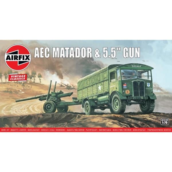 Airfix Vintage Classics - AEC Matador och 5,5' Gun 1:76